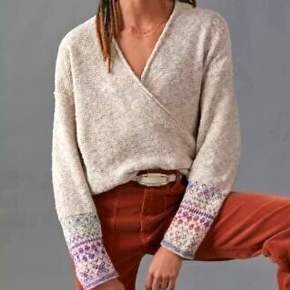 Pilcro | Sweaters | Nwtpilcro Anthropologie Drew Surplice Sweater Size Small | Poshmark